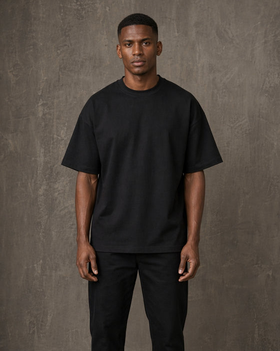 220 GSM Oversized Tee - Black